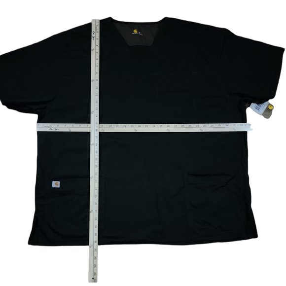 Carhartt Men Black Ripstop Multi-Pocket Scrub Top Sz 2XL - Picture 5 of 7